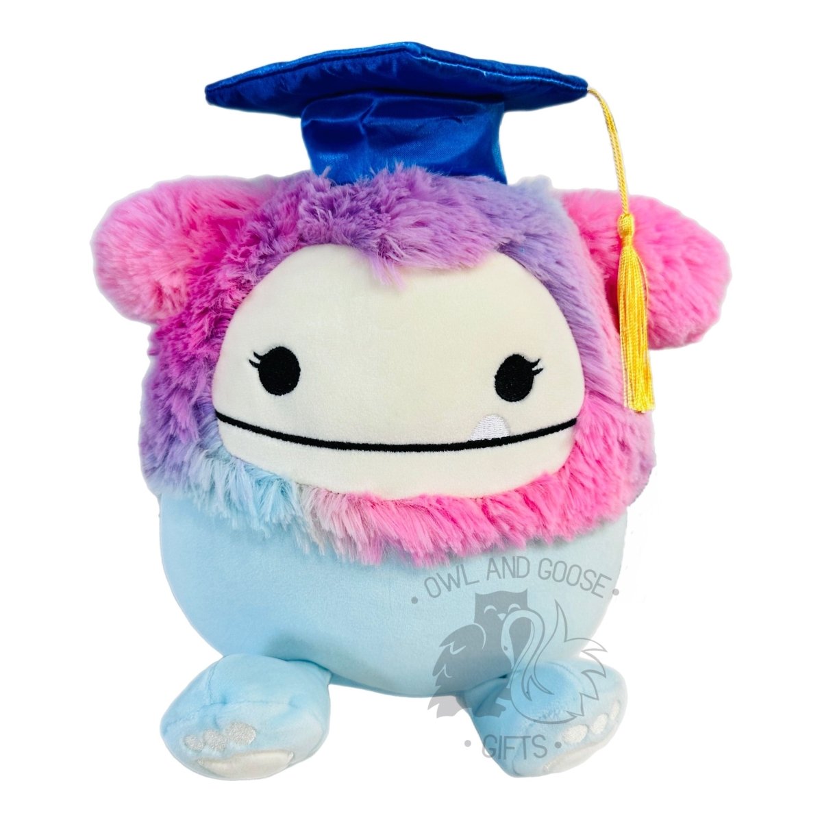 Squishmallow 8 Inch Zozo the Bigfoot Graduation Plush Toy - Owl & Goose Gifts