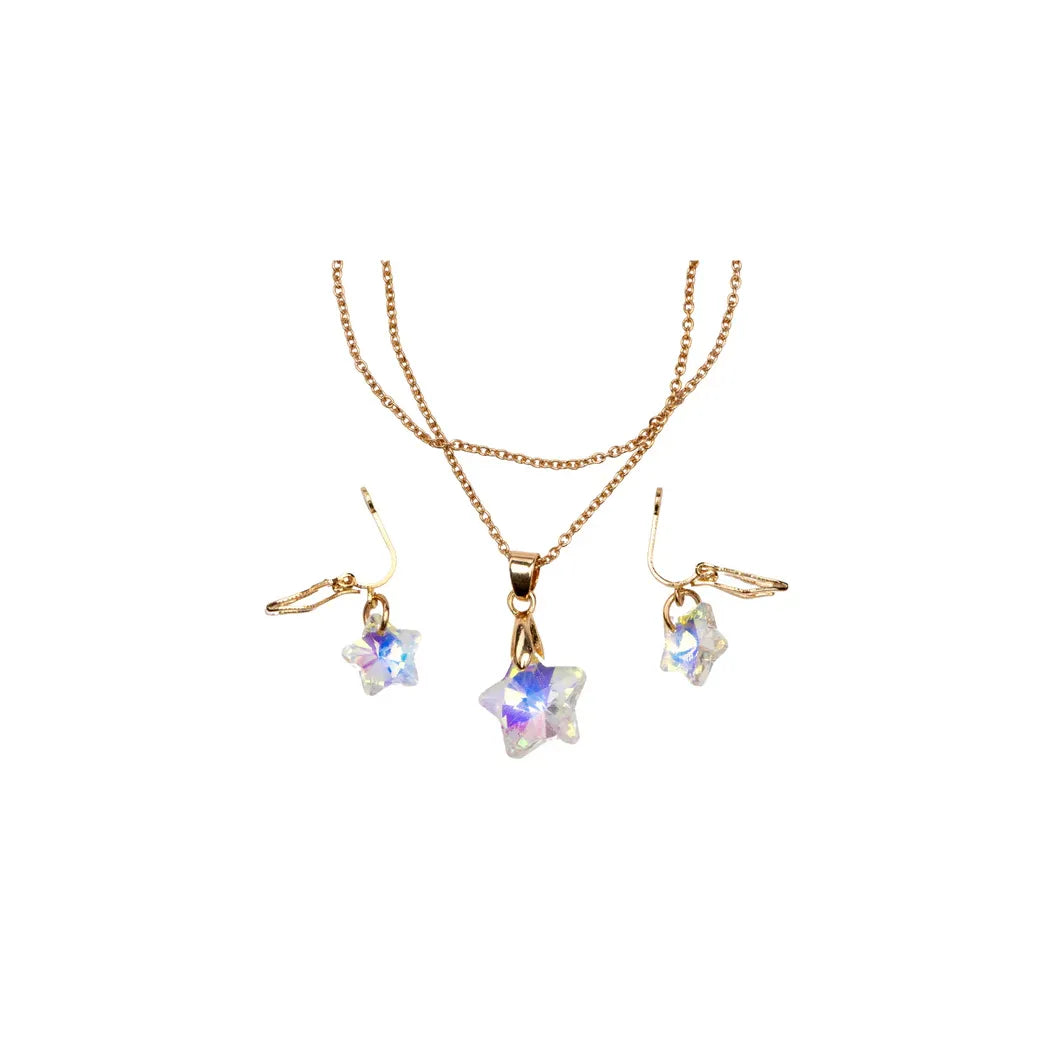 Great Pretenders Holographic Star Ring and Clip-On Earrings Set