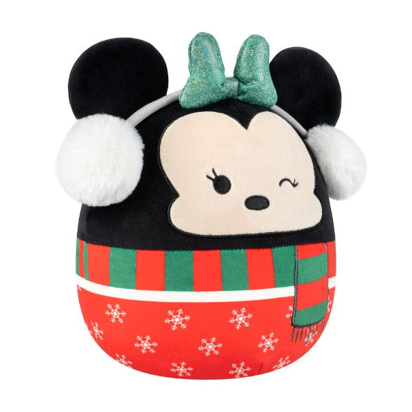 Squishmallow 8 Inch Minnie Mouse with Earmuffs Disney Christmas Plush Toy