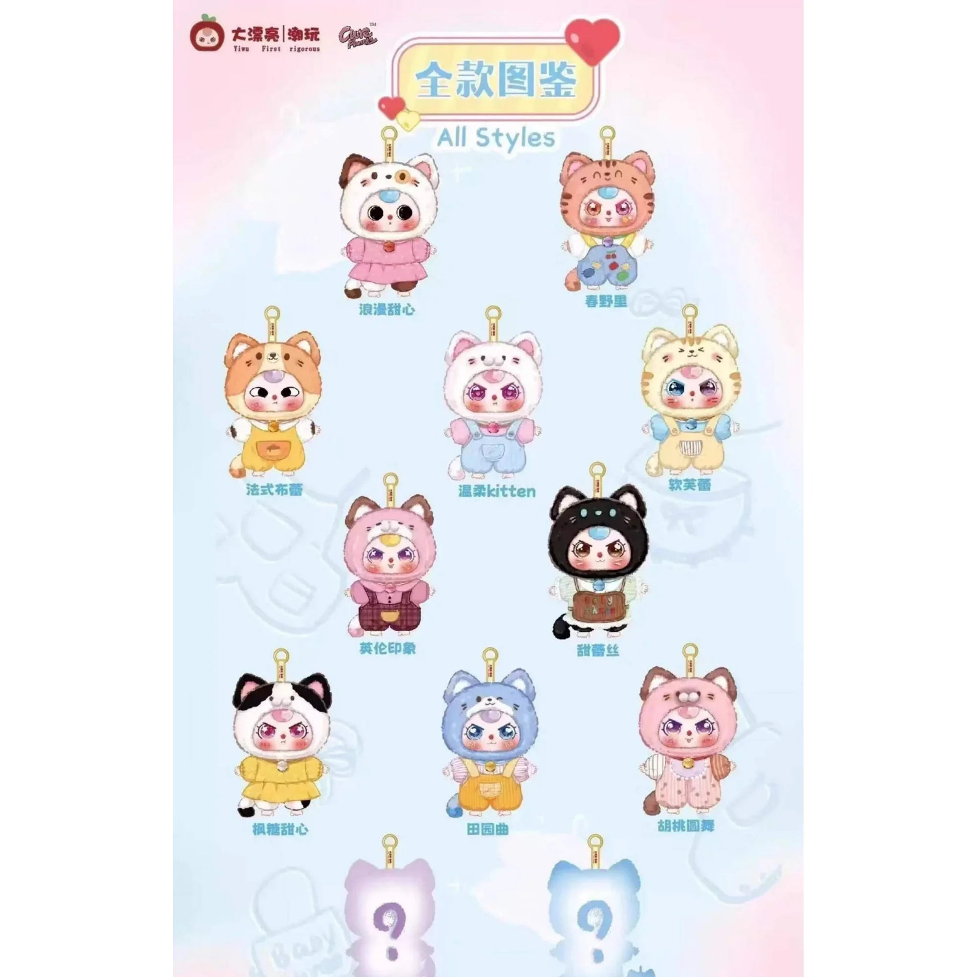 Baby Three 7" Cat Wardrobe Blind Box Plush Toy