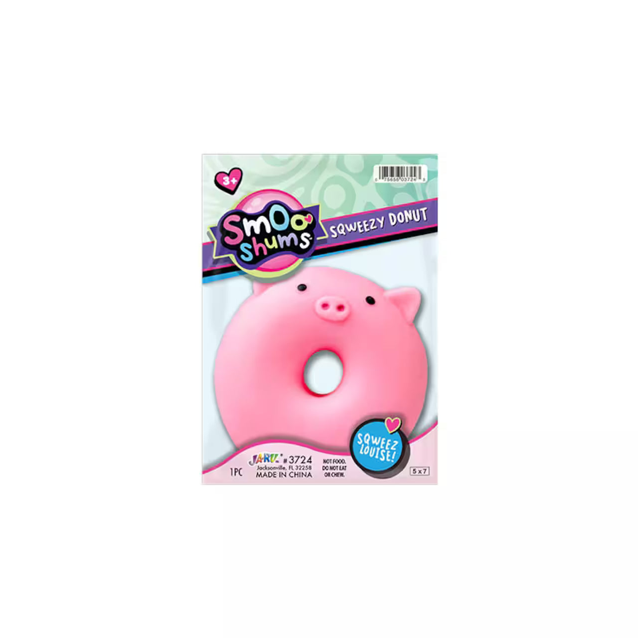 Ja-Ru 3.5 Inch Smoo Shums Sqweezy Donut Squishy Sensory Toy - Assorted