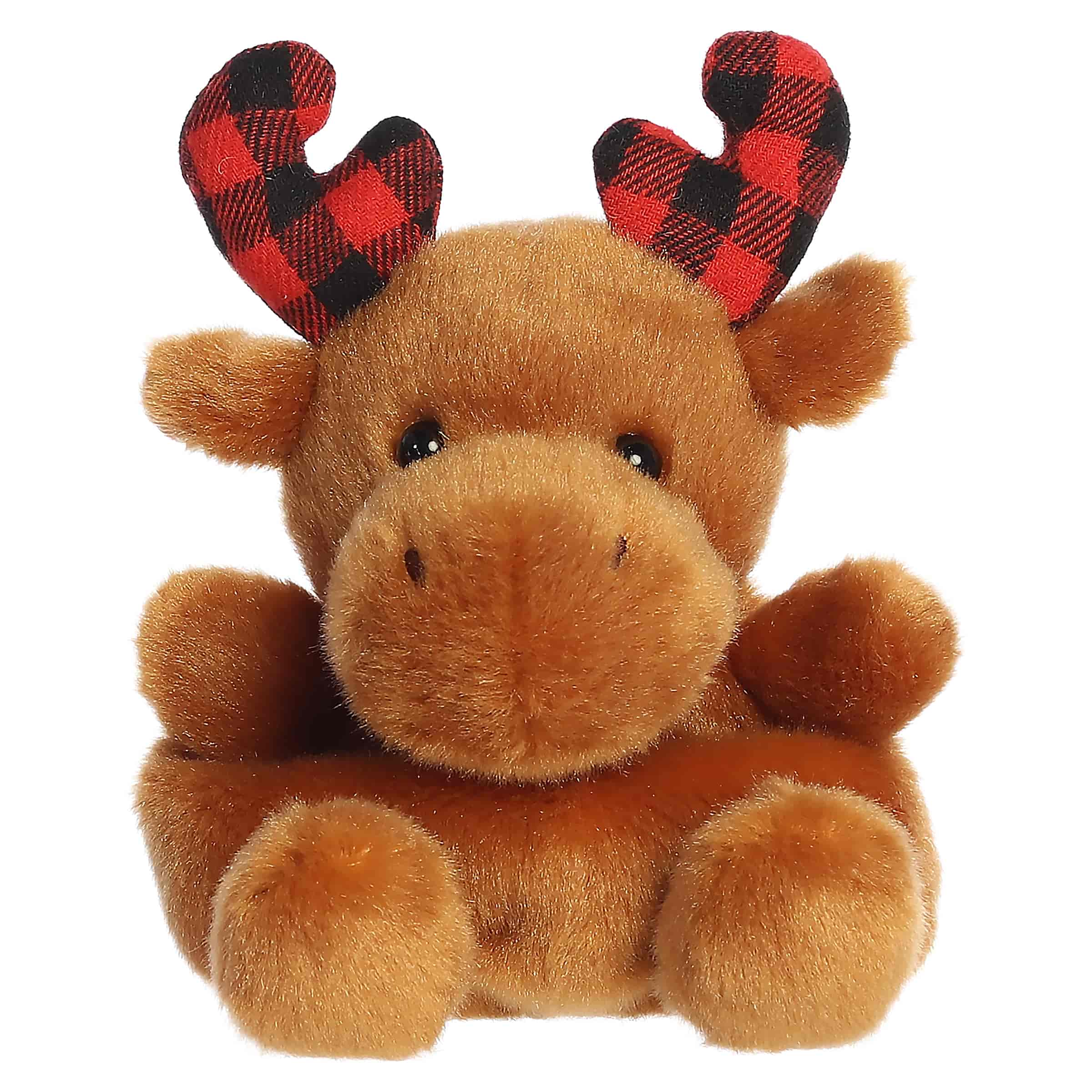 Palm Pals 5 Inch Clove the Plaid Moose Holiday Plush Toy