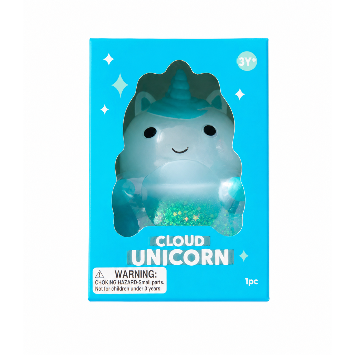 J'adore 3 Inch Cloud Unicorn Squishy Fidget Sensory Toy - BLUE