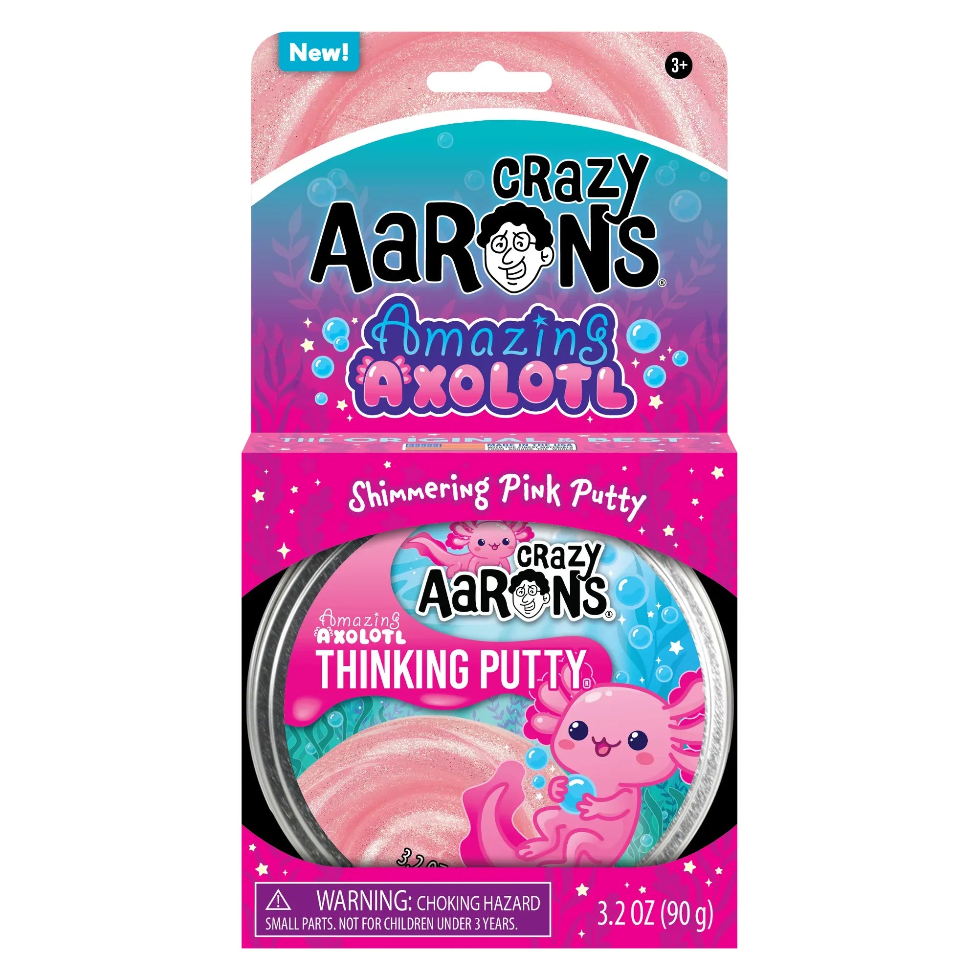 Crazy Aarons Amazing Axolotl Full Size 4 Inch Thinking Putty Tin