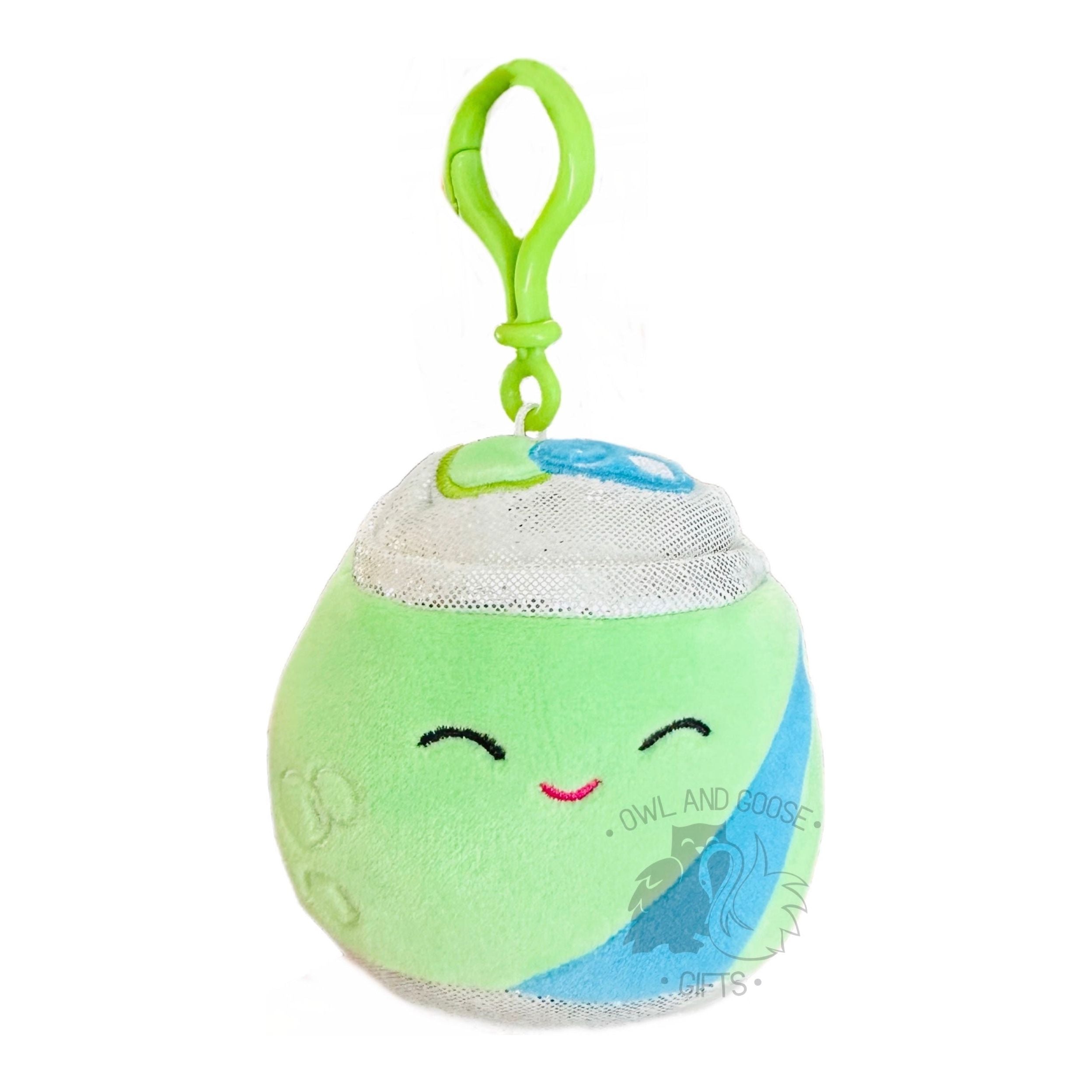 Squishmallow 3.5 Inch Gist the Soda Neon Foods  Plush Clip