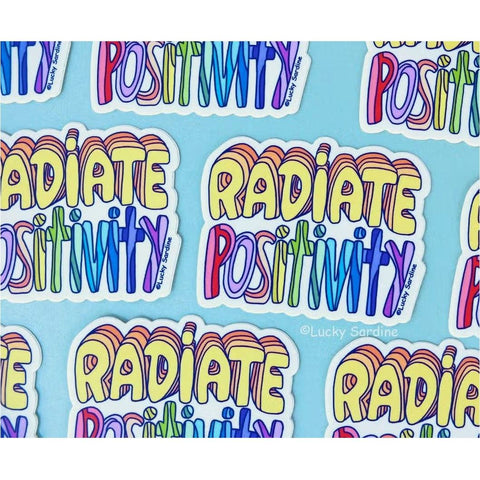 Lucky Sardine Radiate Positivity Vinyl Sticker