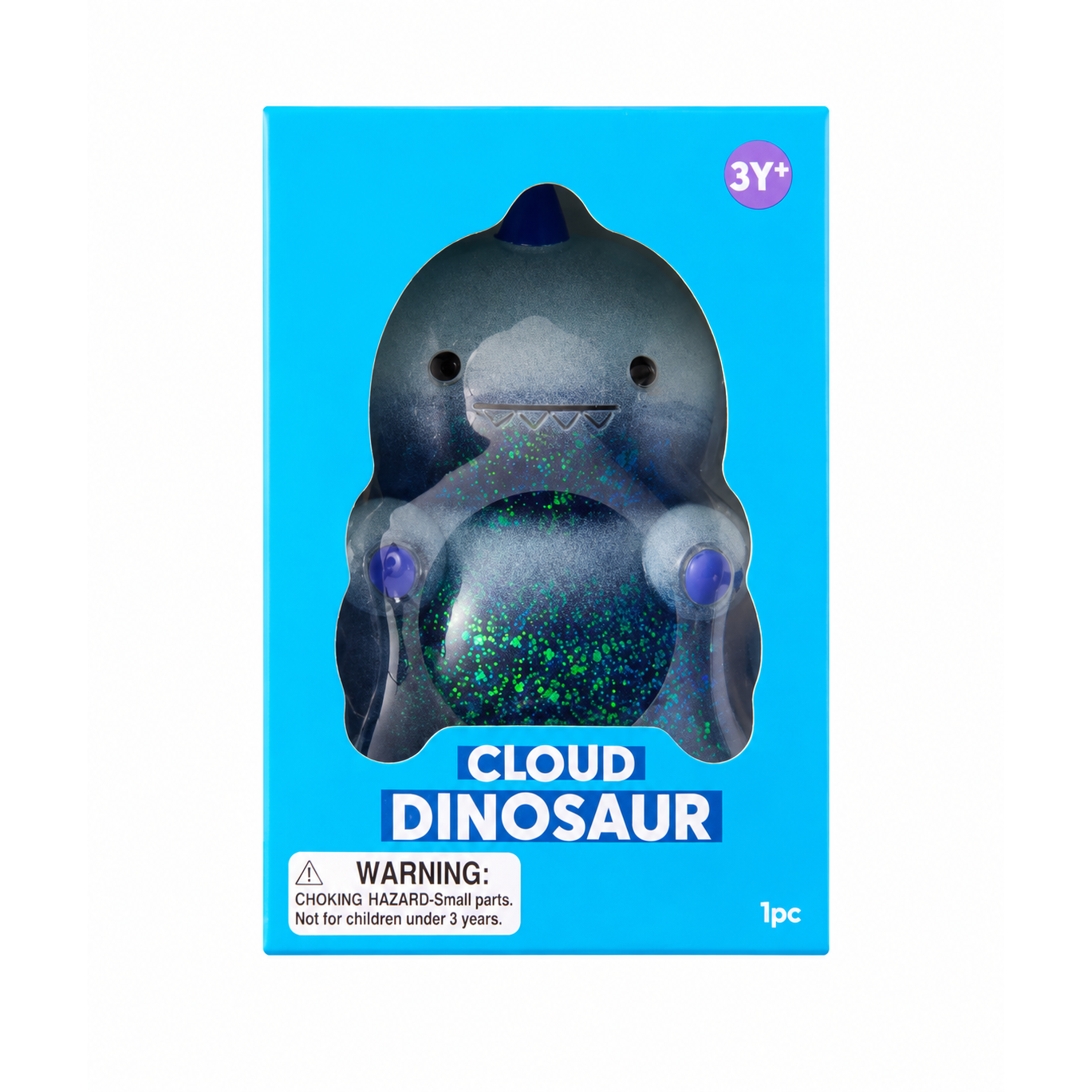 J'adore 3 Inch Cloud Dinosaur Squishy Fidget Sensory Toy - BLUE