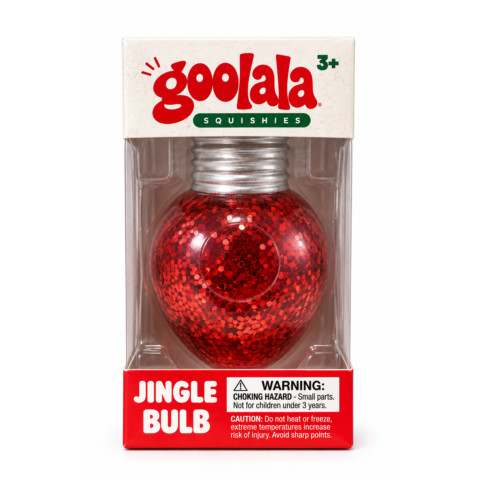 Goolala 3 Inch Jingle Bulb Holiday Sugar Squishy Slow Rise Sensory Toy - Assorted