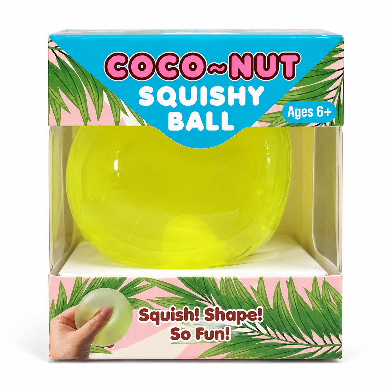 Zorbitz 2.5 Inch Coconut Squishy Ball Moldable Sensory Toy - Assorted