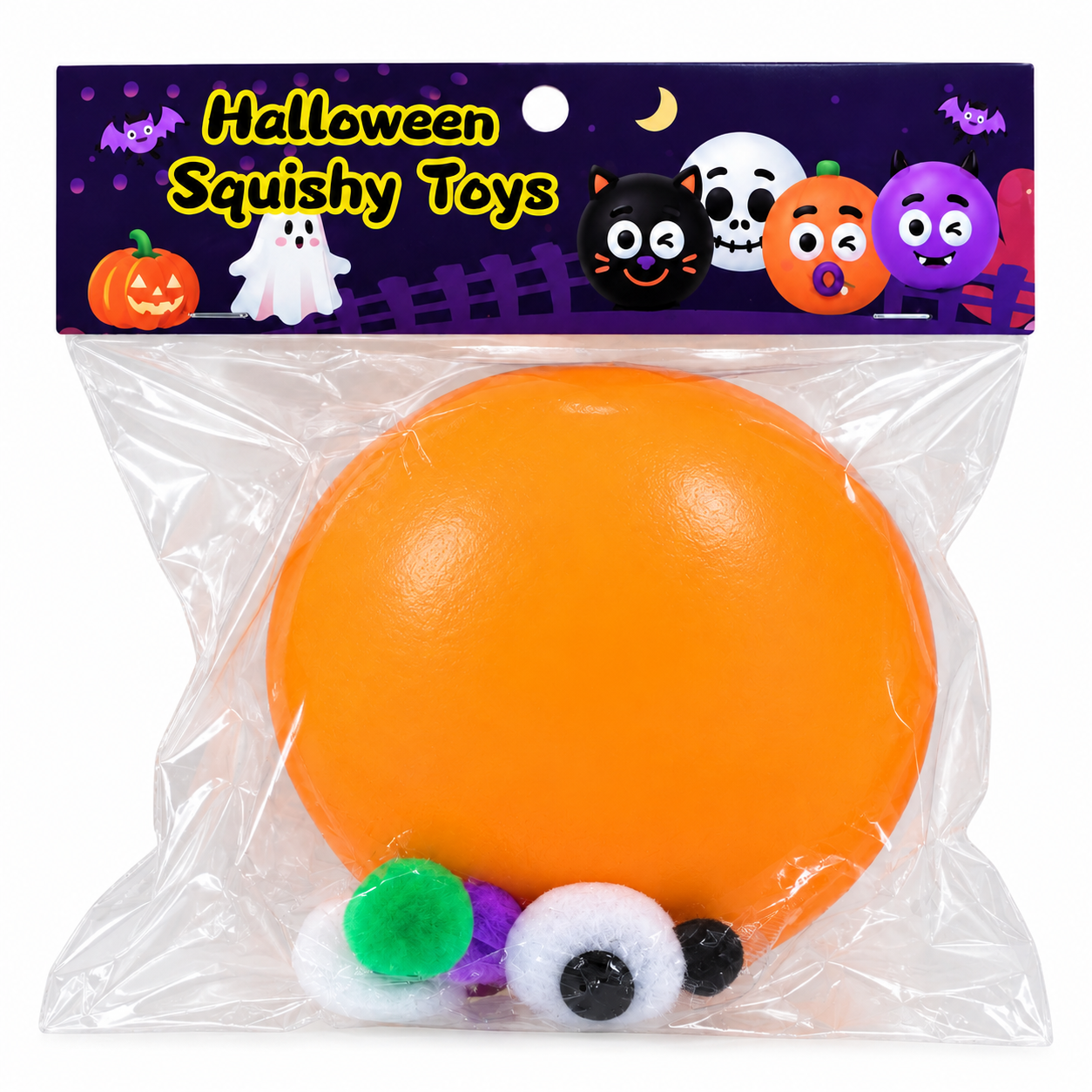 Funny Faces 4 Inch Halloween Squishy Sensory Toy - Assorted