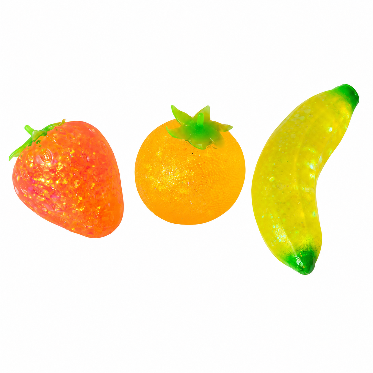 Scrunchems Sugar Squish Fruits 2.5 Inch Squishy Sensory Toy - Set of 3