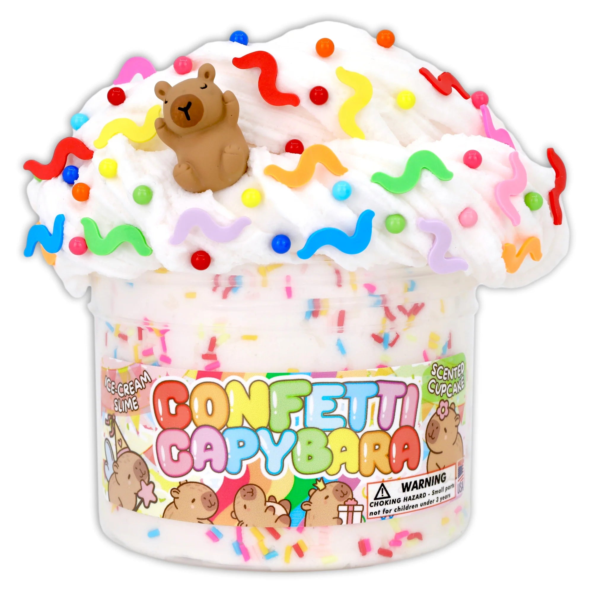 Dope Slimes 8 oz Confetti Capybara Slime