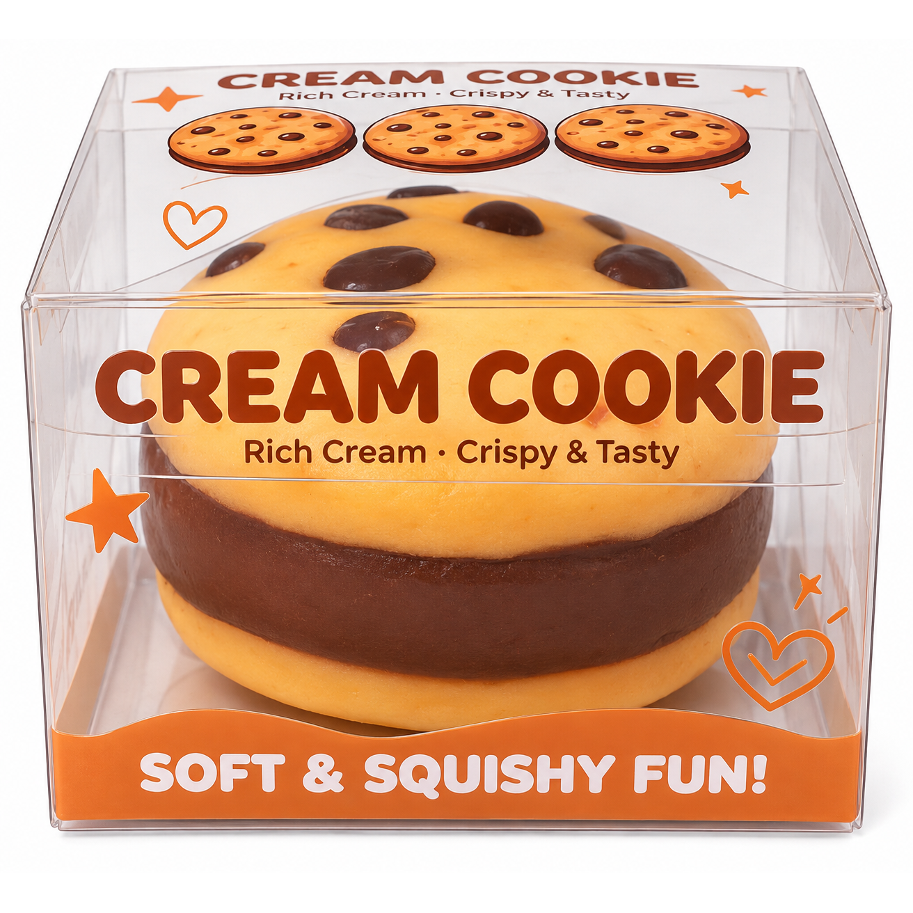 Crunchy Chocolate Chip Cookie Squishy 2.5 Inch Crunchy ASMR Squishy Sensory Toy