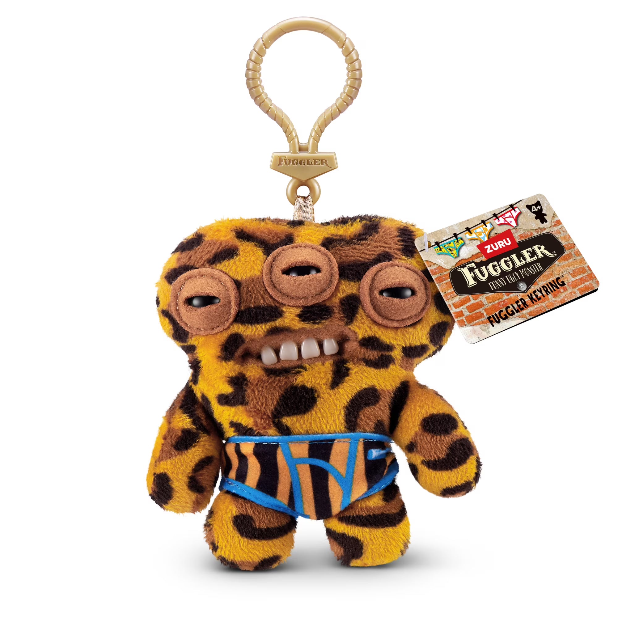 Zuru Fugglers 5 Inch Plush Keyring - Annoyed Alien Leopard