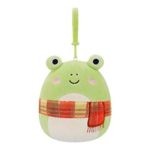 Squishmallow 3.5 Inch Wendy the Frog with Scarf Plush Clip