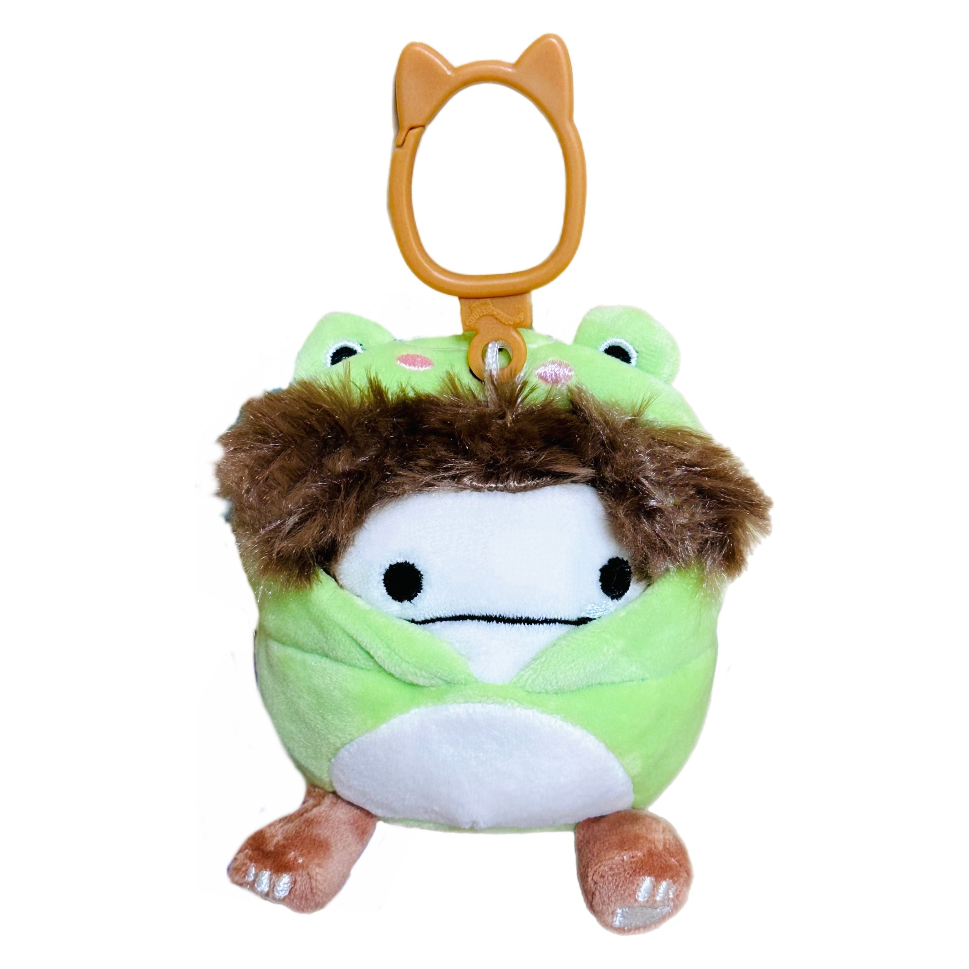 Squishmallow 3.5 Inch Benny the Bigfoot in Frog Costume Plush Clip