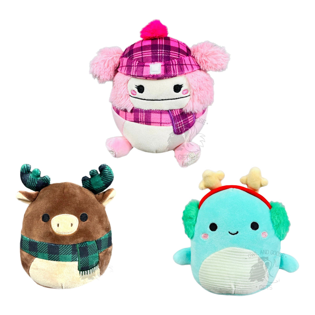 Squishmallow 5 Inch Christmas 3 Pack - Brina, Buford, Nessie
