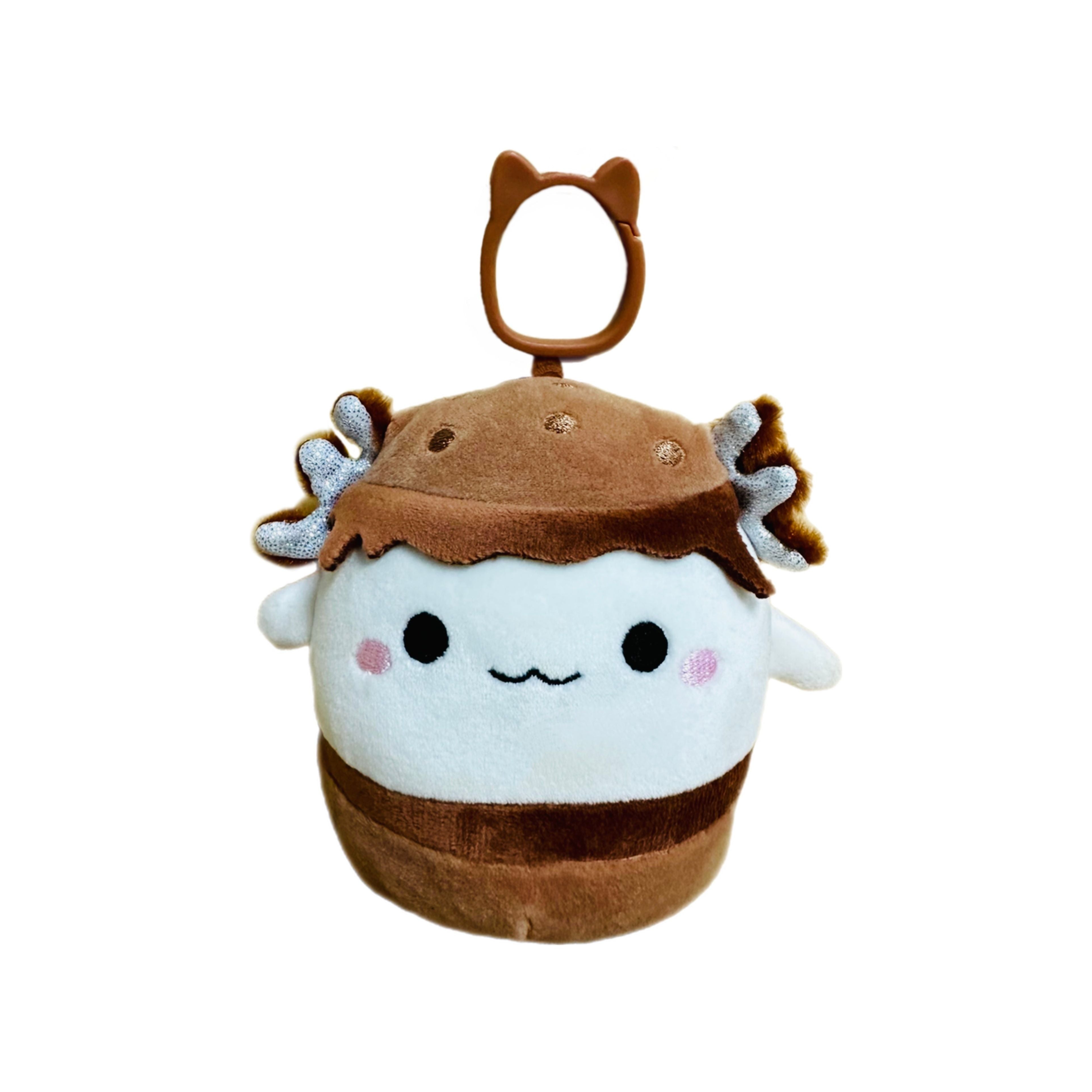 Squishmallow 3.5 Inch Prometheus the Smores Axolotl Plush Clip