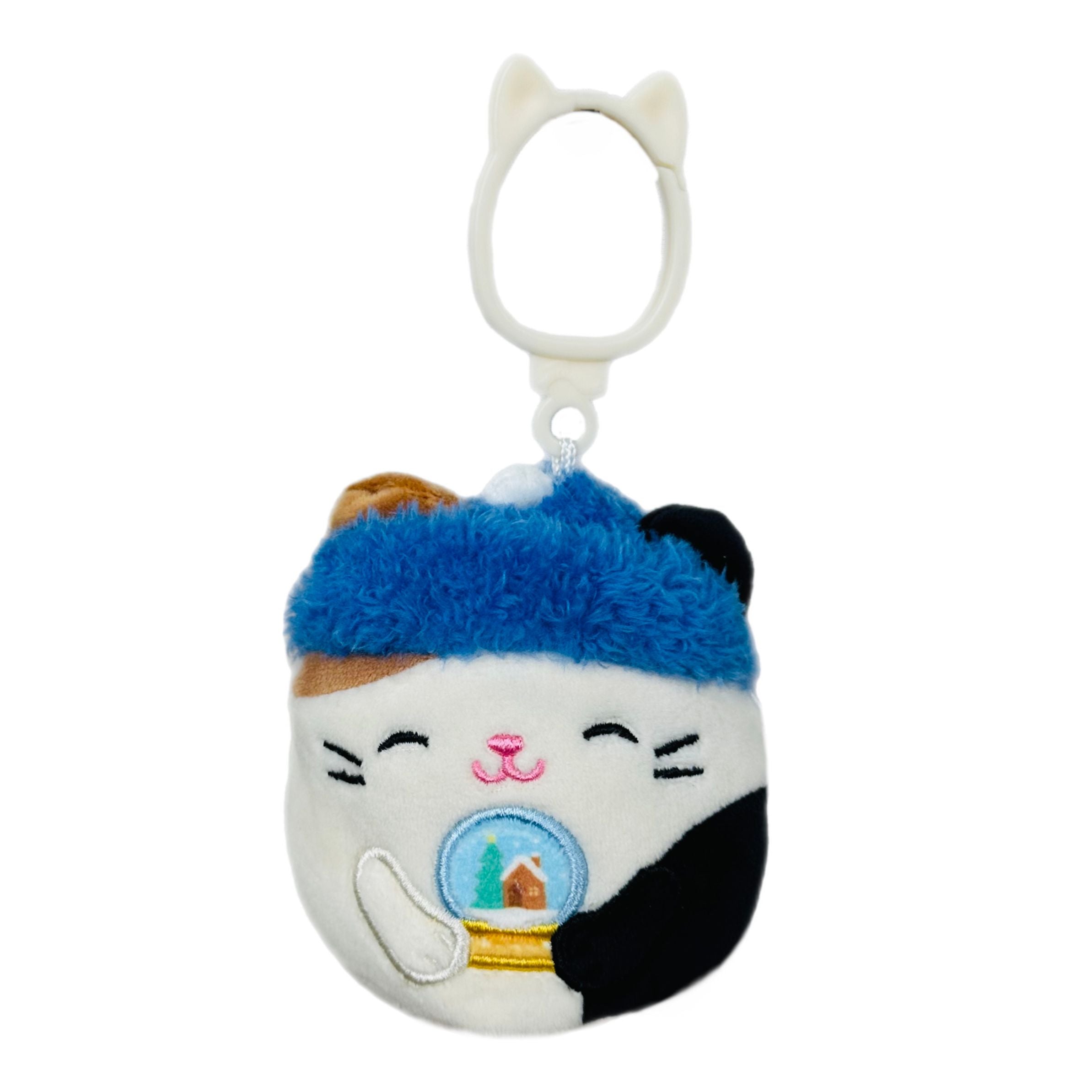 Squishmallow 3.5 Inch Cam the Cat with Snowglobe Christmas Plush Clip