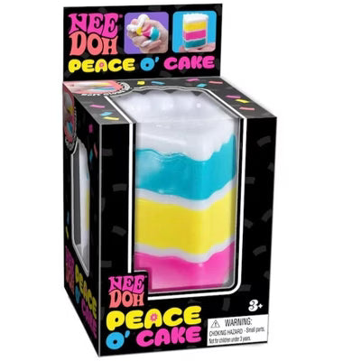 Nee Doh Peace O Cake 3.5 Inch Squish Ball Fidget Toy