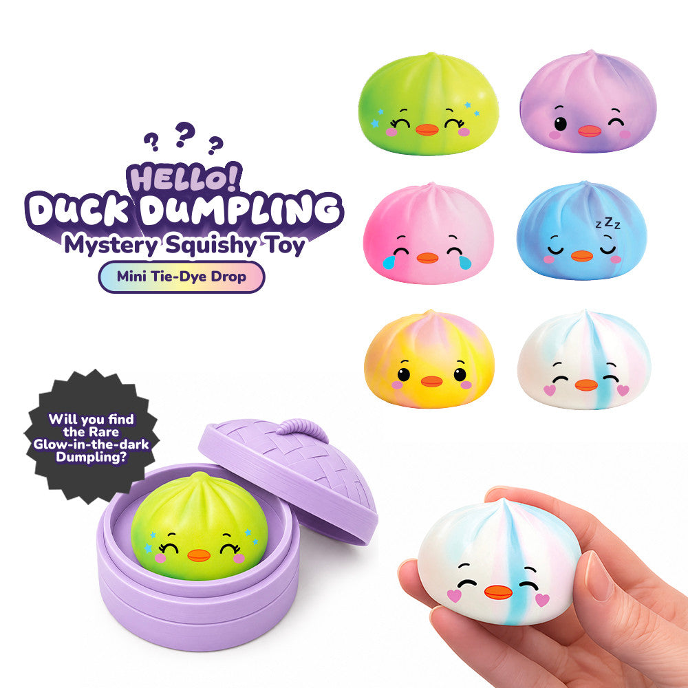 Top Trenz Hello Duck Mini Tie Dye Dumpling - Sugar Squish Sensory Toy