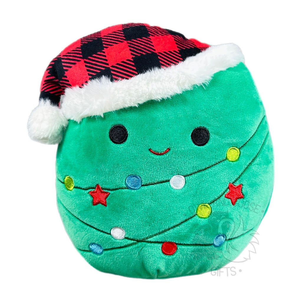 Squishmallow 12 Inch Andy the Christmas Tree with Plaid Hat Christmas Plush Toy