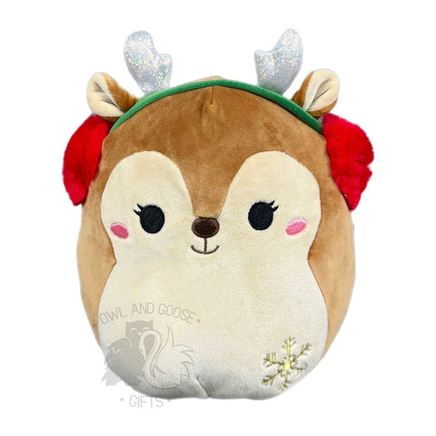 Squishmallow 12 Inch Darla the Deer with Earmuffs Christmas Plush Toy