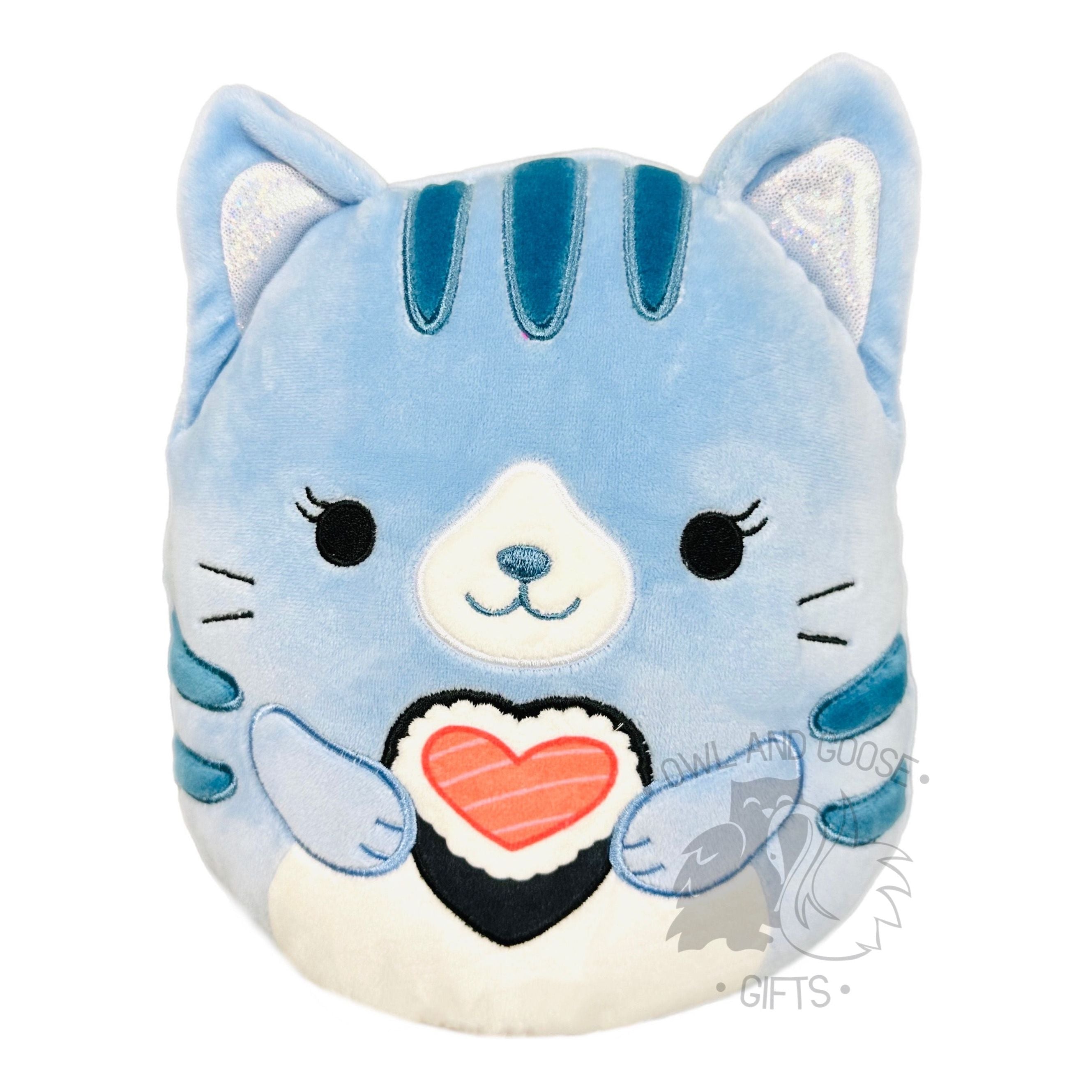 Squishmallow 12 Inch Carizma the Cat with Sushi Heart Valentine Plush Toy