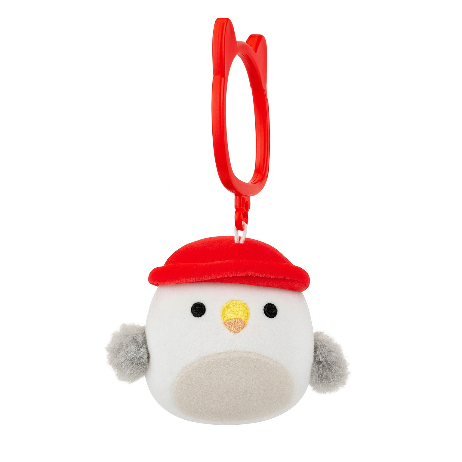 Squishmallow 3.5 Inch Steve the Seagull with Bucket Hat Plush Clip