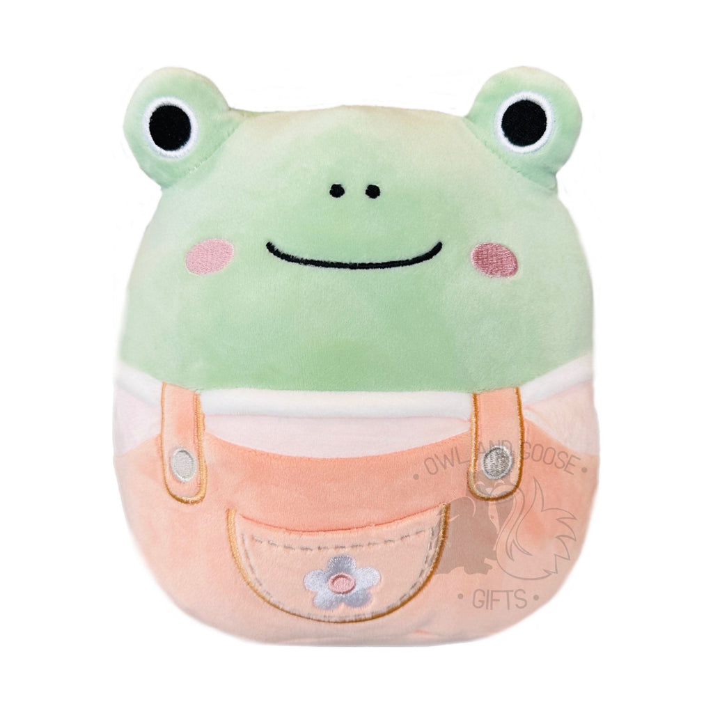 Squishmallow 5 Inch Baratelli the Frog in Overalls Easter Plush Toy