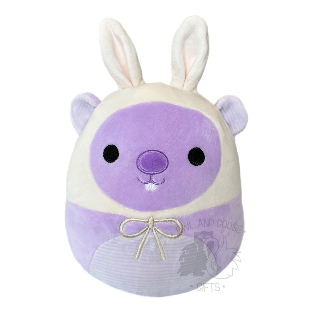 Squishmallow 8 Inch Javari the Groundhog with Bunny Ears Easter Plush Toy