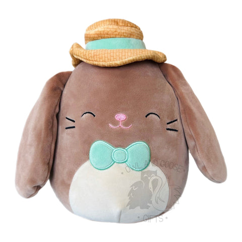 Squishmallow 8 Inch Yong the Brown Bunny with Hat Easter Plush Toy
