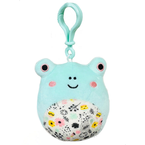 Squishmallow 3.5 Inch Fritz the Frog with Floral Belly Easter Plush Clip