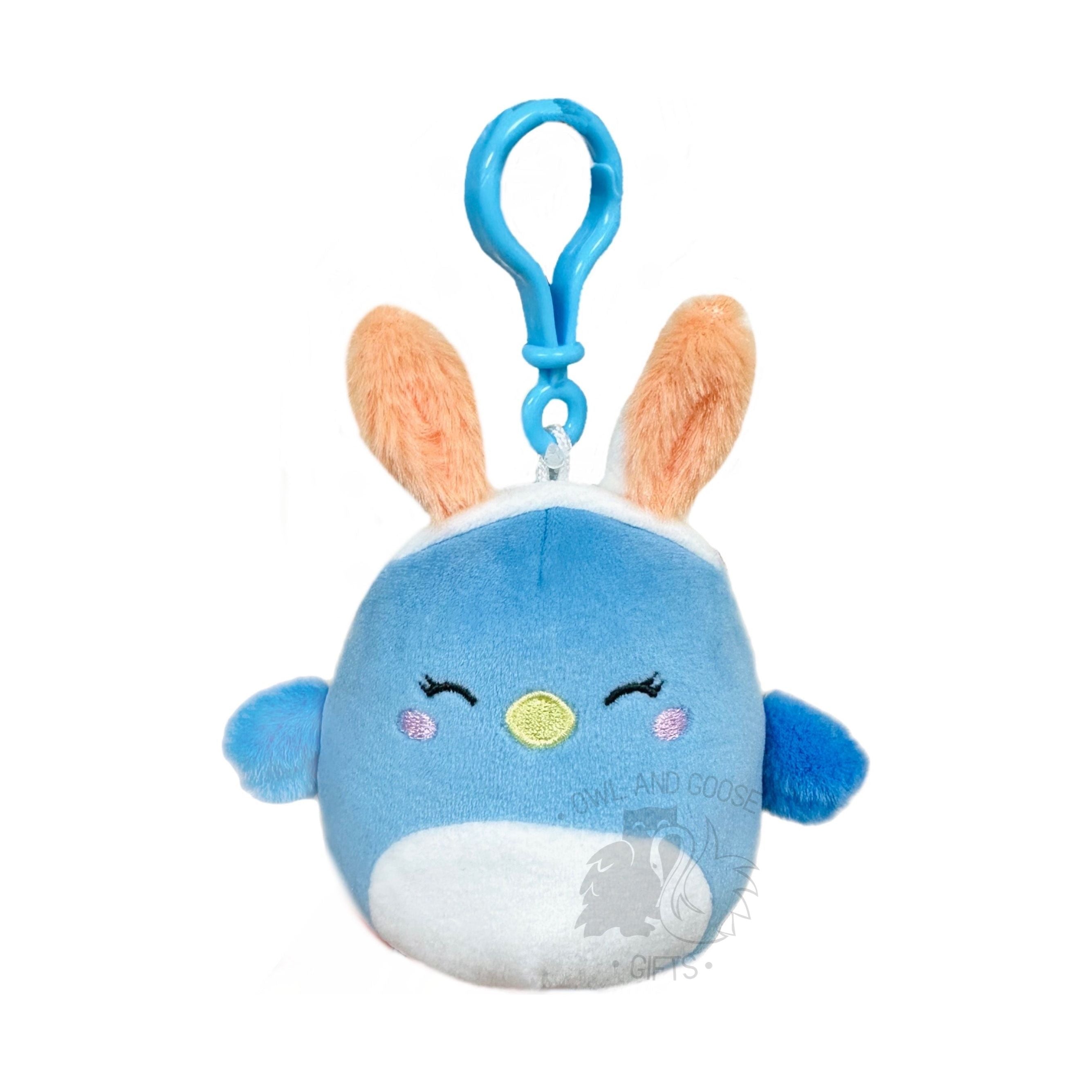 Squishmallow 3.5 Inch Bebe the Bird with Bunny Ears Easter Plush Clip