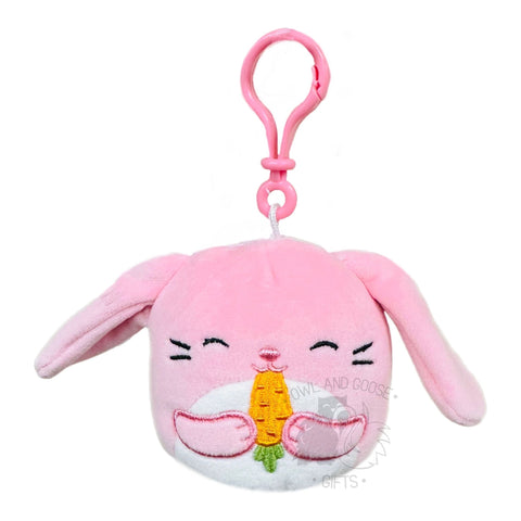 Squishmallow  3.5 Inch Bop the Bunny with Carrot Easter Plush Clip