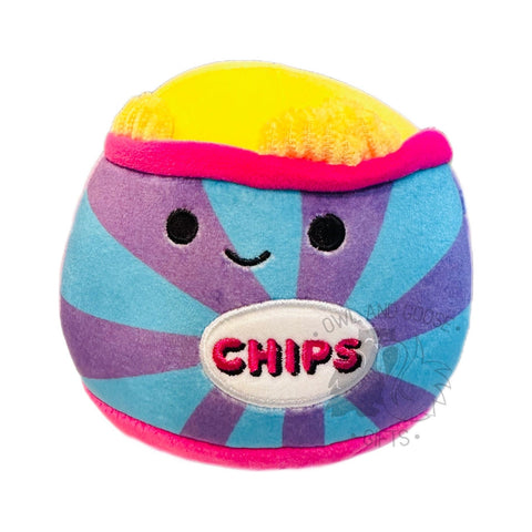 Squishmallow 5 Inch Patricia the Bag of Chips Neon Foods Plush  Plush Toy