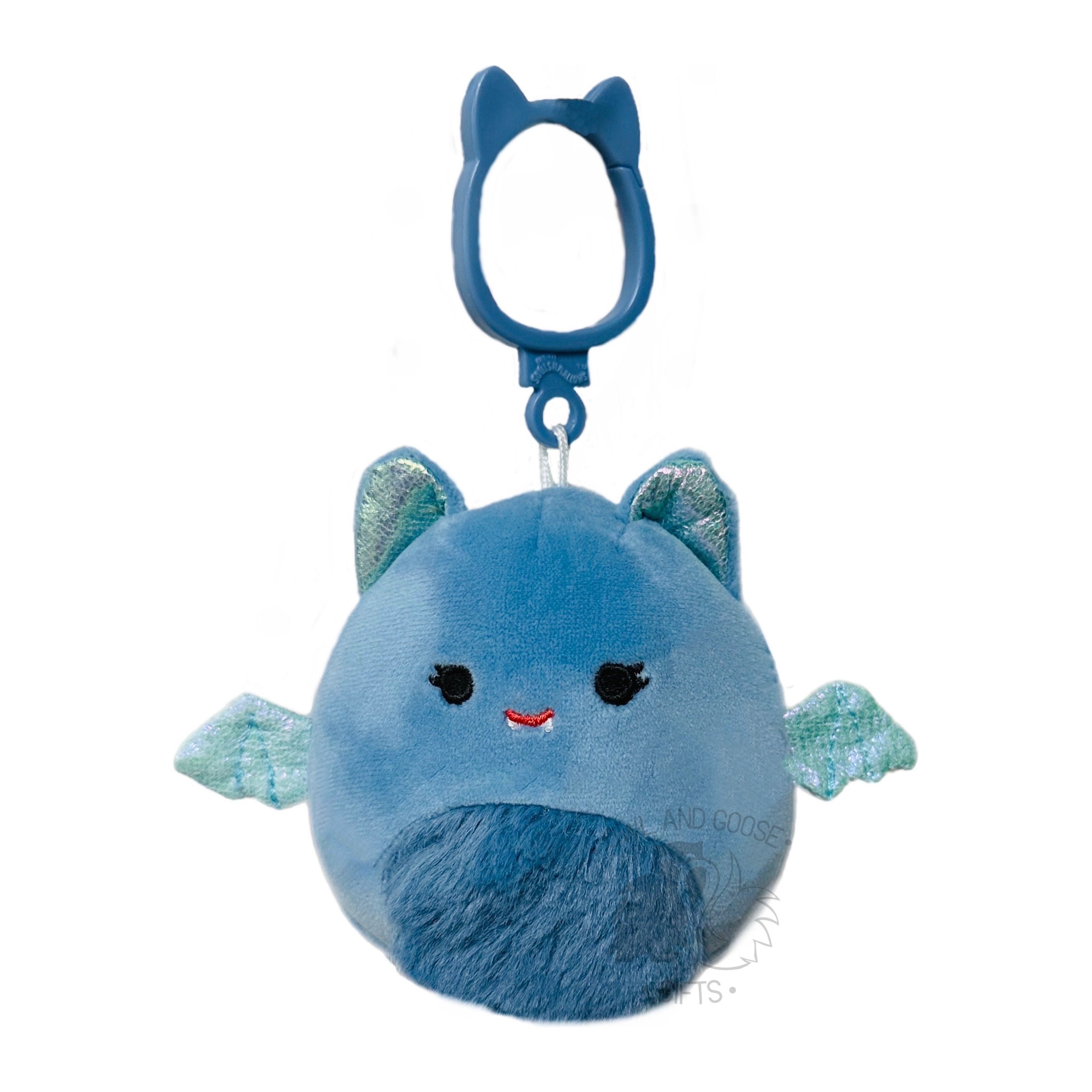 Squishmallow 3.5 Inch Este the Blue Bat Halloween Plush Clip