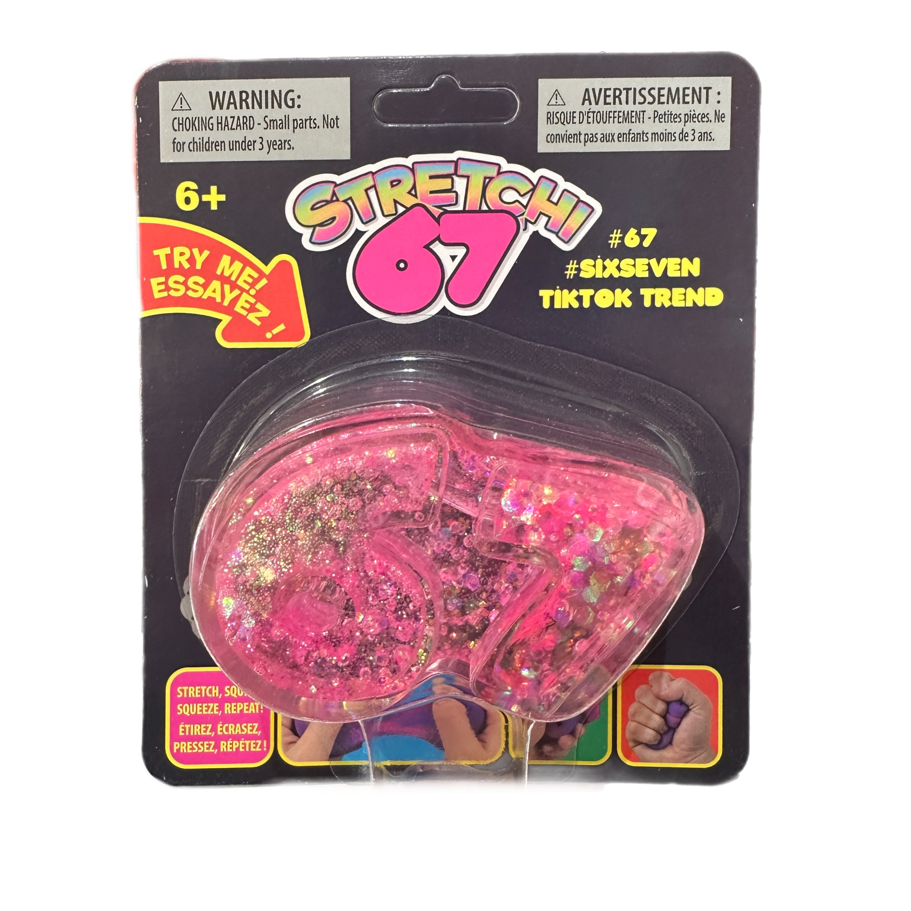 Incredible Play Stretchi 67 Glitter Maltose 3 Inch Squishy Sensory Toy