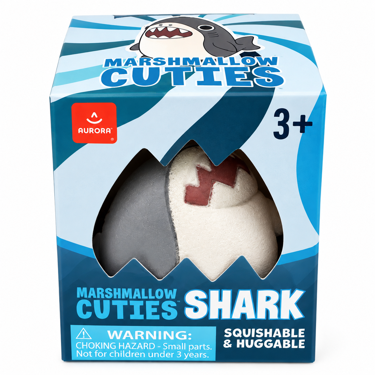 Aurora 3 Inch Marshmallow Cuties Shark Squishy Sensory Fidget Toy