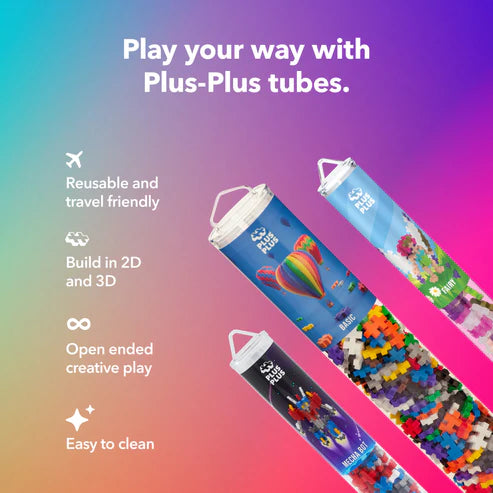 Plus Plus Tube Pastel Mix - 70 Piece Building Set