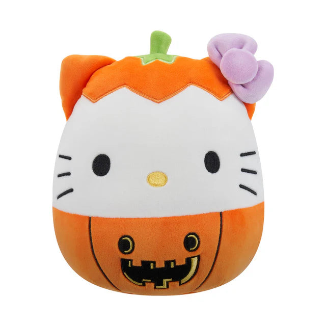 Squishmallow 8 Inch Hello Kitty Pumpkin Halloween Sanrio Plush Toy