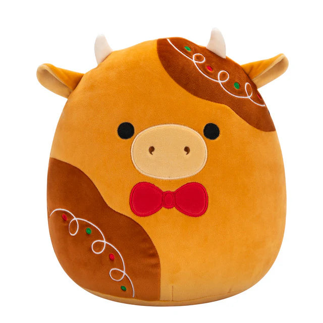 Squishmallow 5 Inch Jericho the Gingerbread Cow Christmas Plush Toy