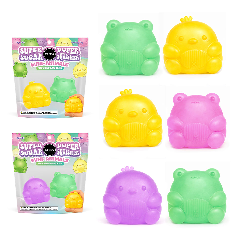 Top Trenz Super Duper Sugar Squisher Mini 2 Pack - Frog and Duck - Assorted