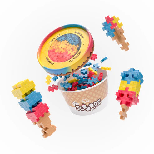 Plus Plus Scooops - Superhero - 100 Piece Building Set