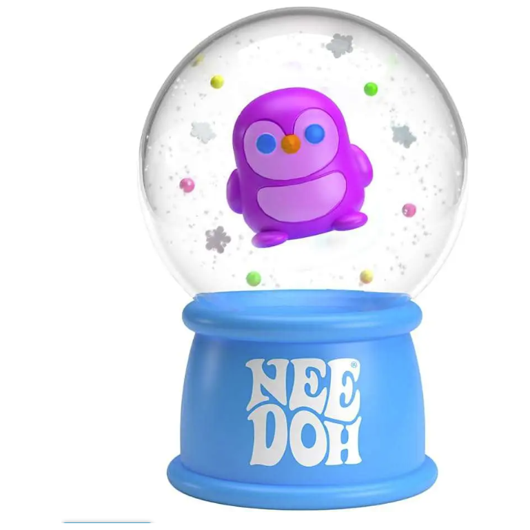 Nee Doh Squish N' Flow Snowglobe 3 Inch Squish Ball Fidget Toy