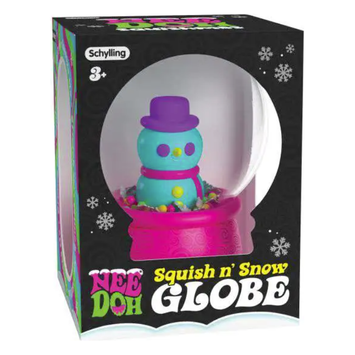 Nee Doh Squish N' Flow Snowglobe 3 Inch Squish Ball Fidget Toy