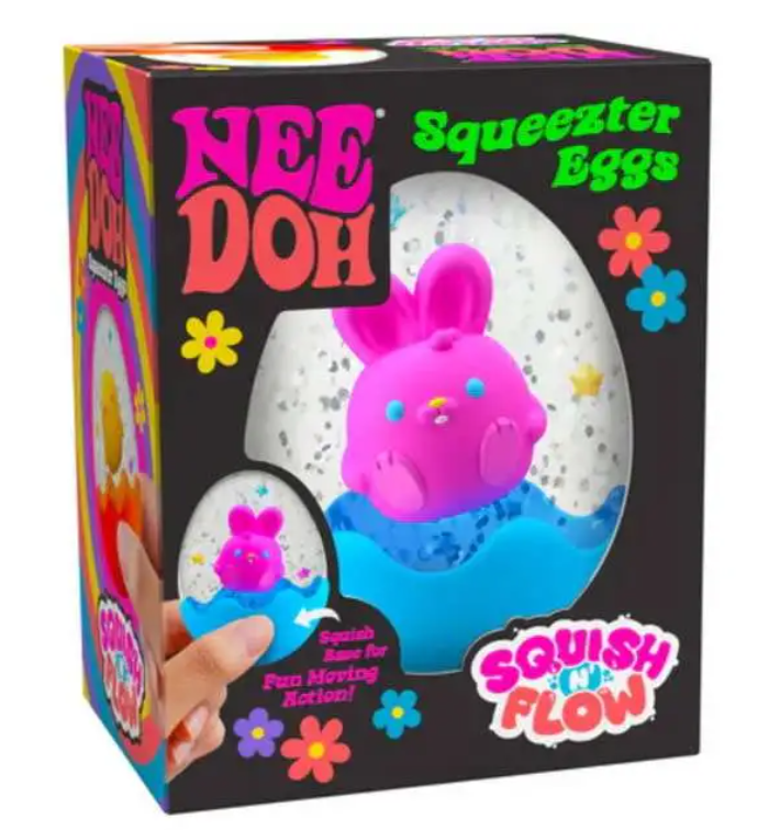 Nee Doh Squish N' Flow Squeezter Egg 3 Inch Squish Ball Fidget Toy