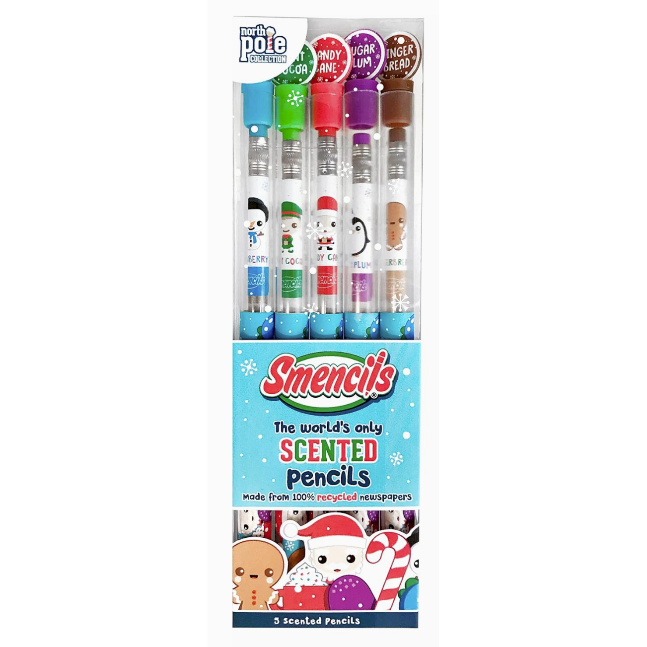 Scentco Smencils Holiday Scented Pencils - 5 Pack