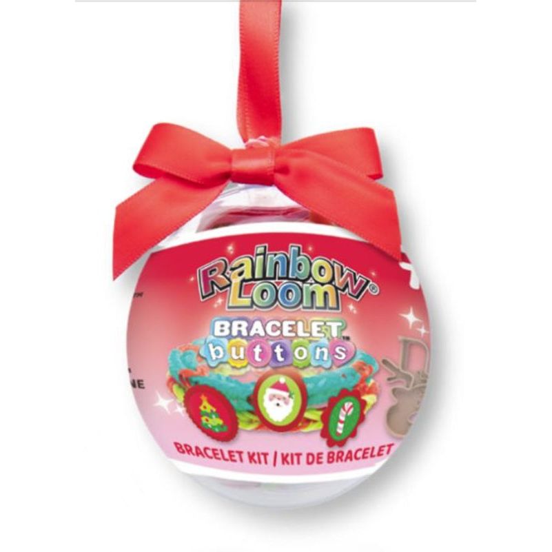 Rainbow Loom Holiday Ornament Bracelet Button Kit