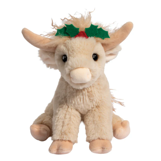 Douglas 9 Inch Laddie the Holiday Highland Cow MINI Soft Plush Toy